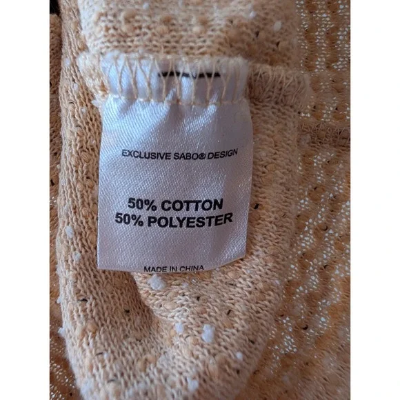 Sabo Khaki White Slub Knit Boucle Midi Skirt XS Neutral Resort Chic Lounge‎ - Picture 5 of 9